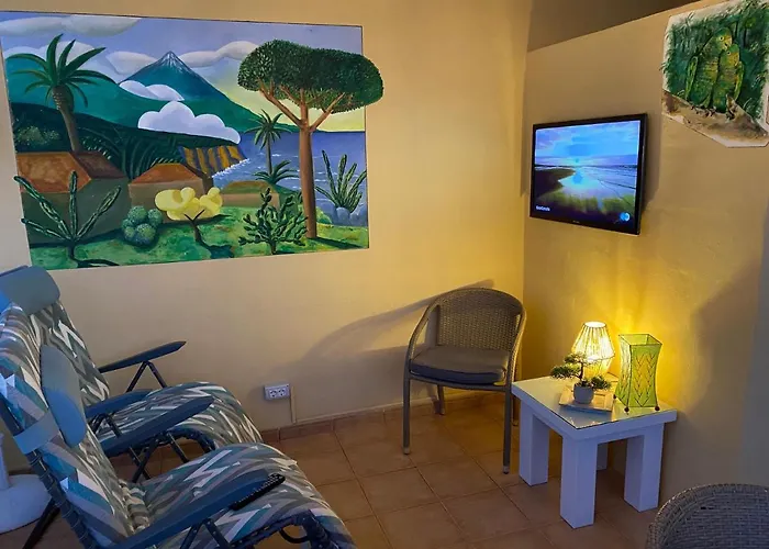 Relax And Enjoy With A View Of El Teide And Sea * Puerto de Santiago (Tenerife)